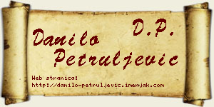 Danilo Petruljević vizit kartica